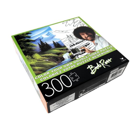 Bob Ross Puzzle 300 Piece Double Sided Color Your Own Mountain Hide Away NWT - Picture 7 of 10